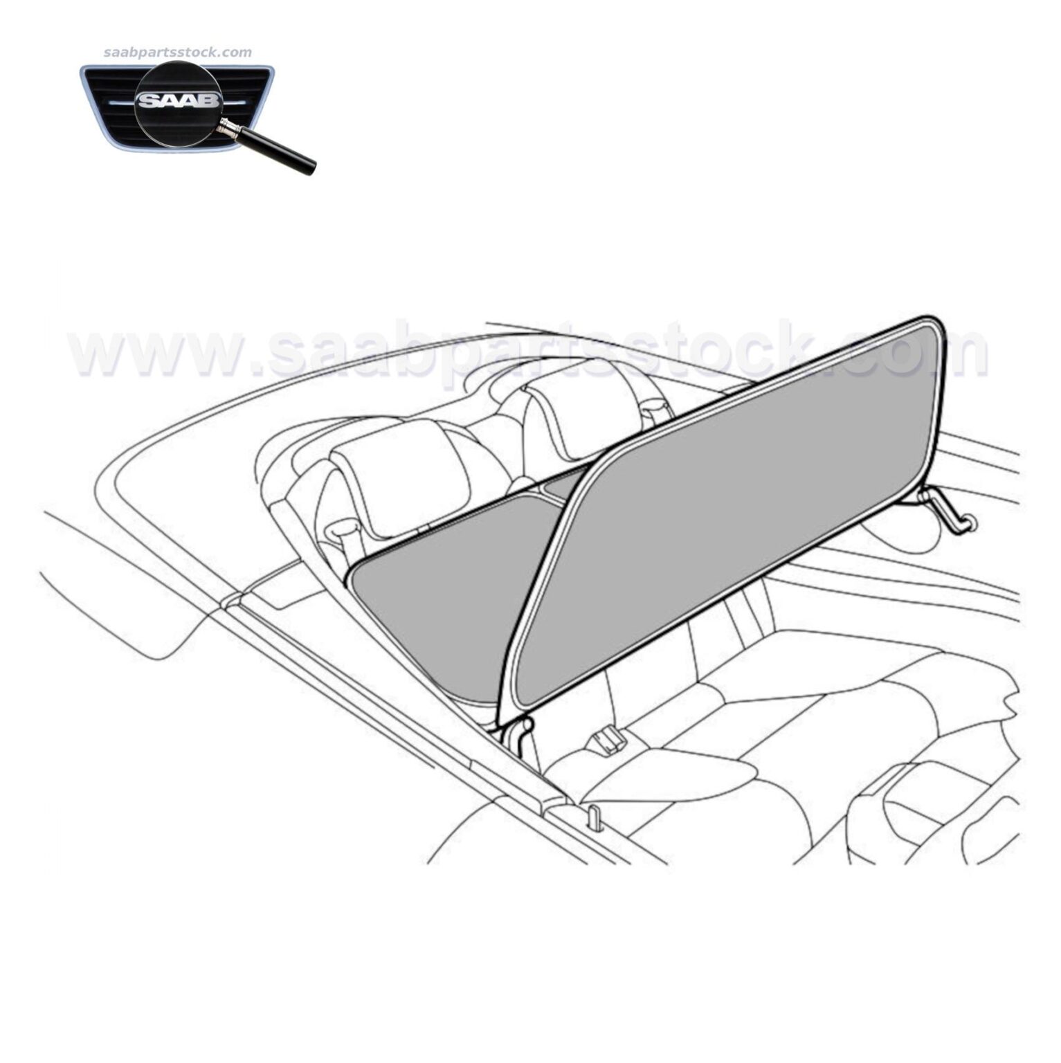 Wind Deflector, Windstop for SAAB Convertible 32026001