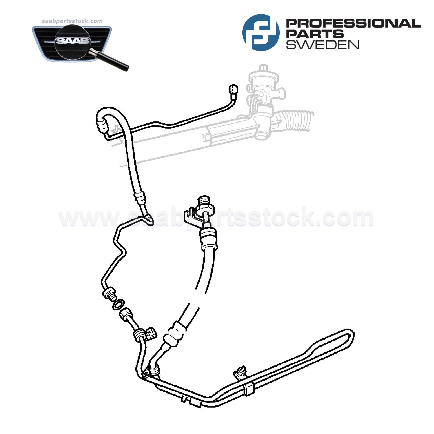 Power Steering Delivery Pipe Kit 32015402, 93169341