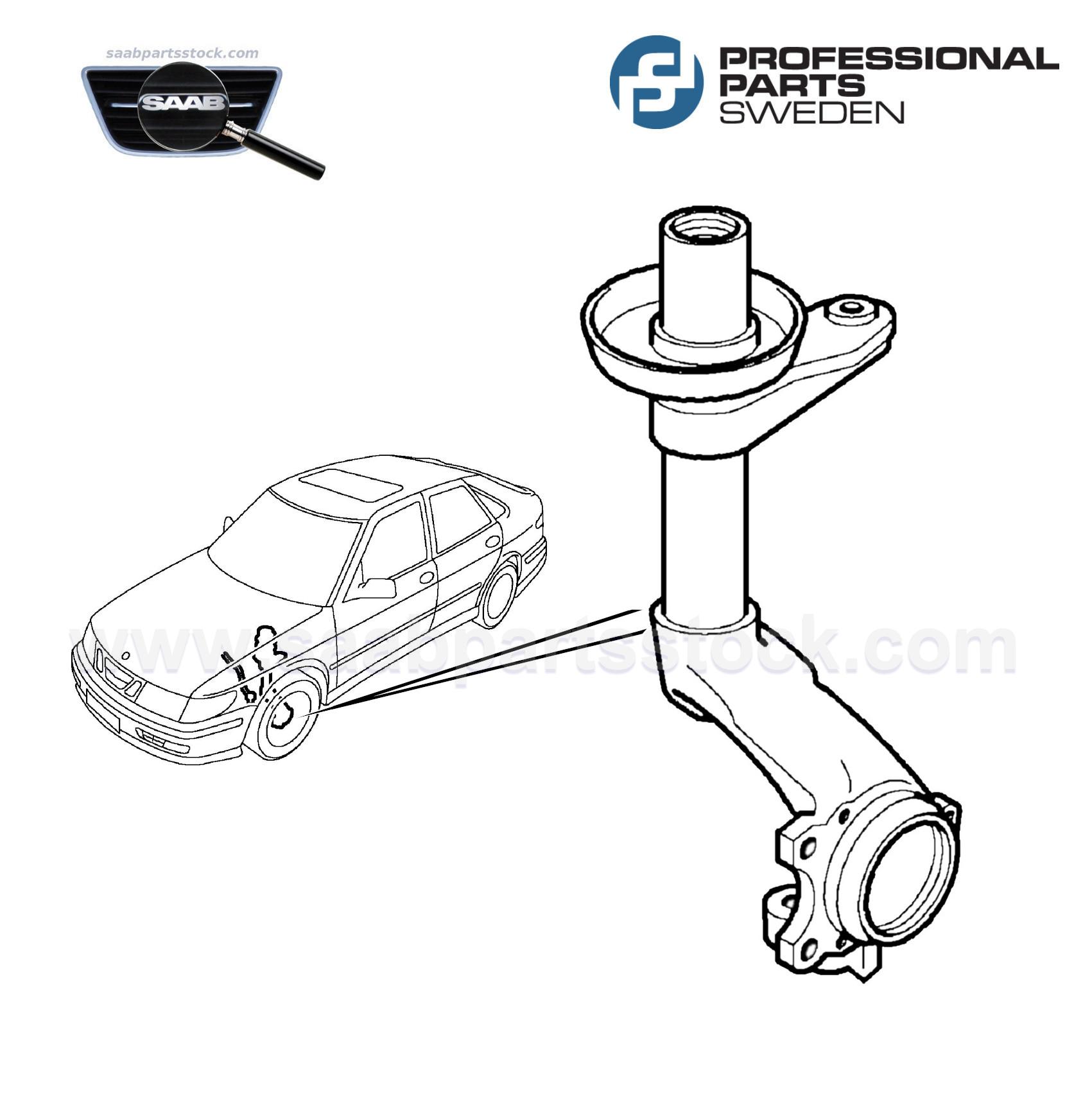 Steering Knuckle Housing, Left Side 72348841, 4778841