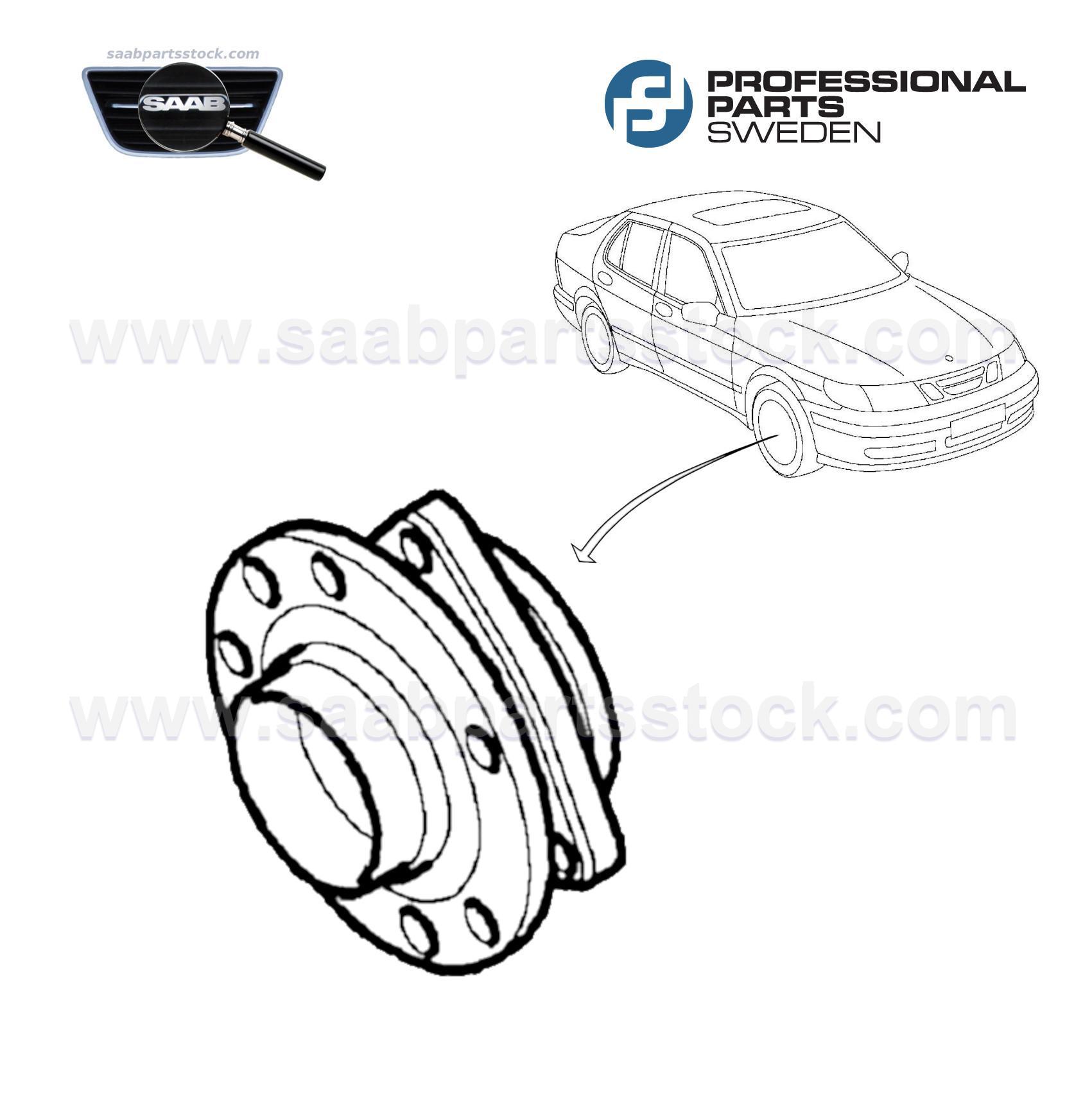 Front Wheel Hub and Bearing 5392493 ,VKBA3619